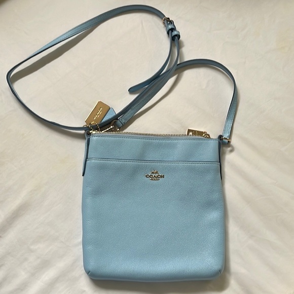 Coach Pale Blue Leather Cross Body Bag - Picture 5 of 6